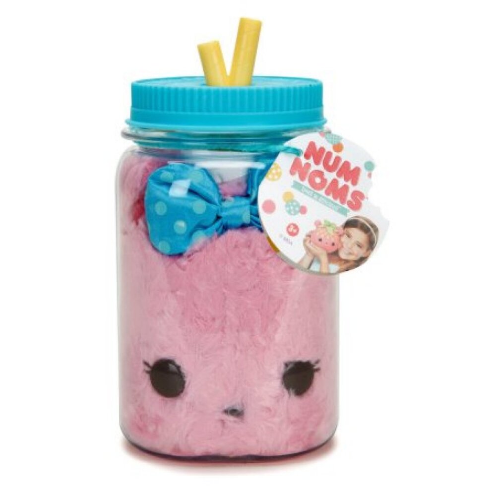 plush Num Noms in a jar pinky puff NWT bank